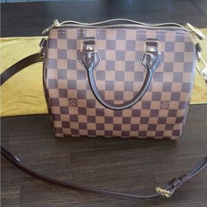 Authentic Louis Vuitton Speedy 25 Damier Ebene w/ Insert-Shaper